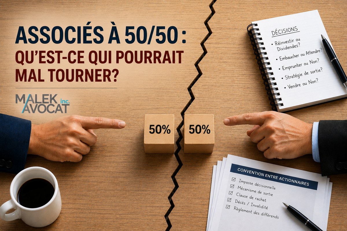 Associés à 50/50 : qu’est-ce qui pourrait mal tourner?